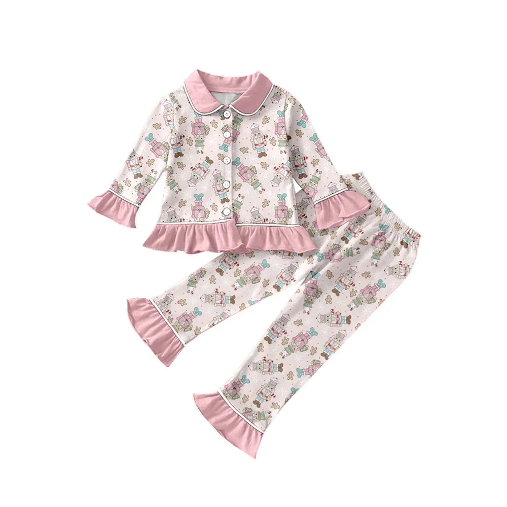 

Boutique Toddler Girls Nutcracker Sleepwear Outfits Girls Princess Gingerbread Pajamas Set