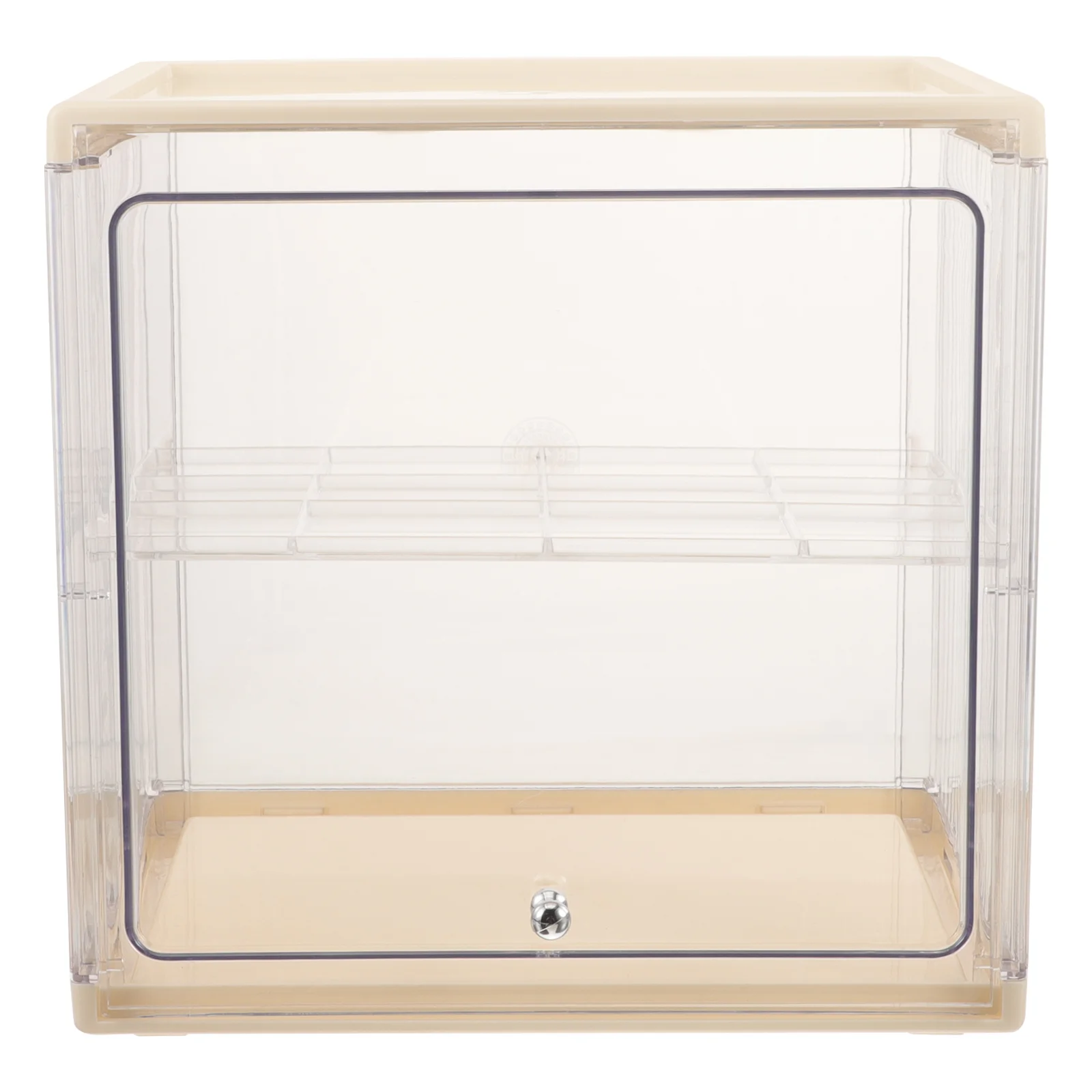 

Double Layer Plastic Bread Container Clear Storage Box for Kitchen Counter Shop White Bread Bin ganizer Large Capacity Food