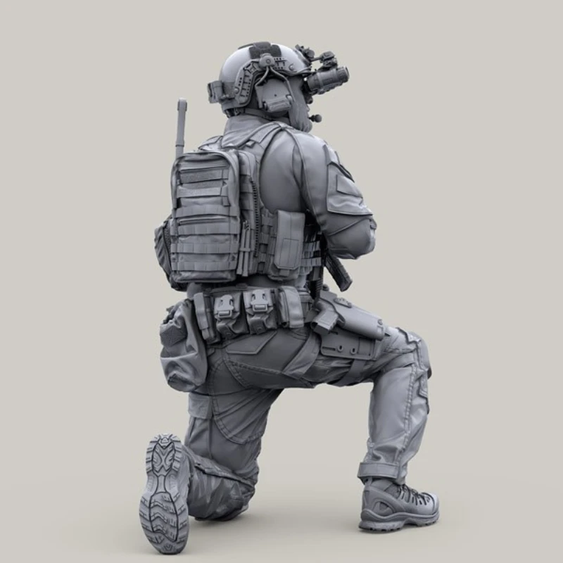 1/35 Resin Figure US Special Forces/MARSOC Modern Soldier in Action with GPNVG-18 Panoramic Night Vision Goggles Self-Assembly B