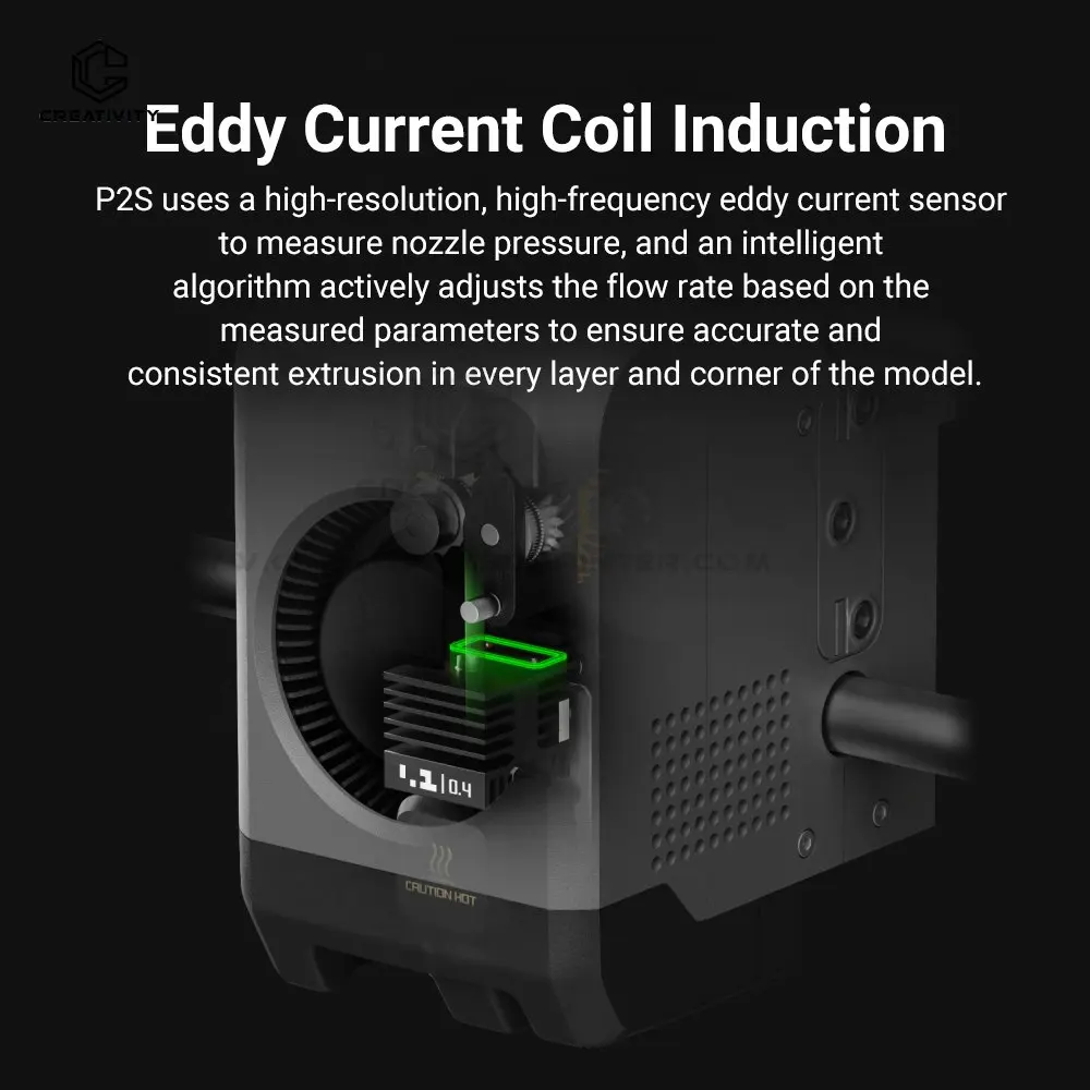Bambu Lab P2S Hotend Kit 0.2 0.4 0.6 0.8mm Removable Hardened Steel Nozzle Hot End Kit For Bambu Lab P2S Nozzle Assembly
