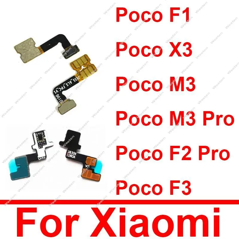 Proximity Light Sensor Flex Cable For Xiaomi Mi Poco F1 F3 F2 Pro X3 Pro M3 Pro Proximity Ambient Sensor Flex Ribbon Replacement