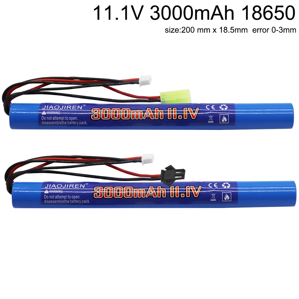 RC LiPO battery 11.1V 3000MAH AKKU Mini Airsoft Gun Battery 3S 18650 RC model Battery With Tamiya/SM Plug high capacity battery