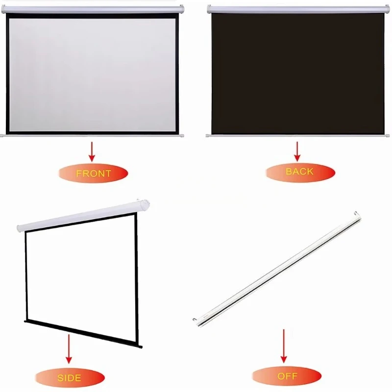 Large Size 200 Inch Electric Projector Screen High Quality Tubular Motor Motorized Projection Screen with RF Remote Control