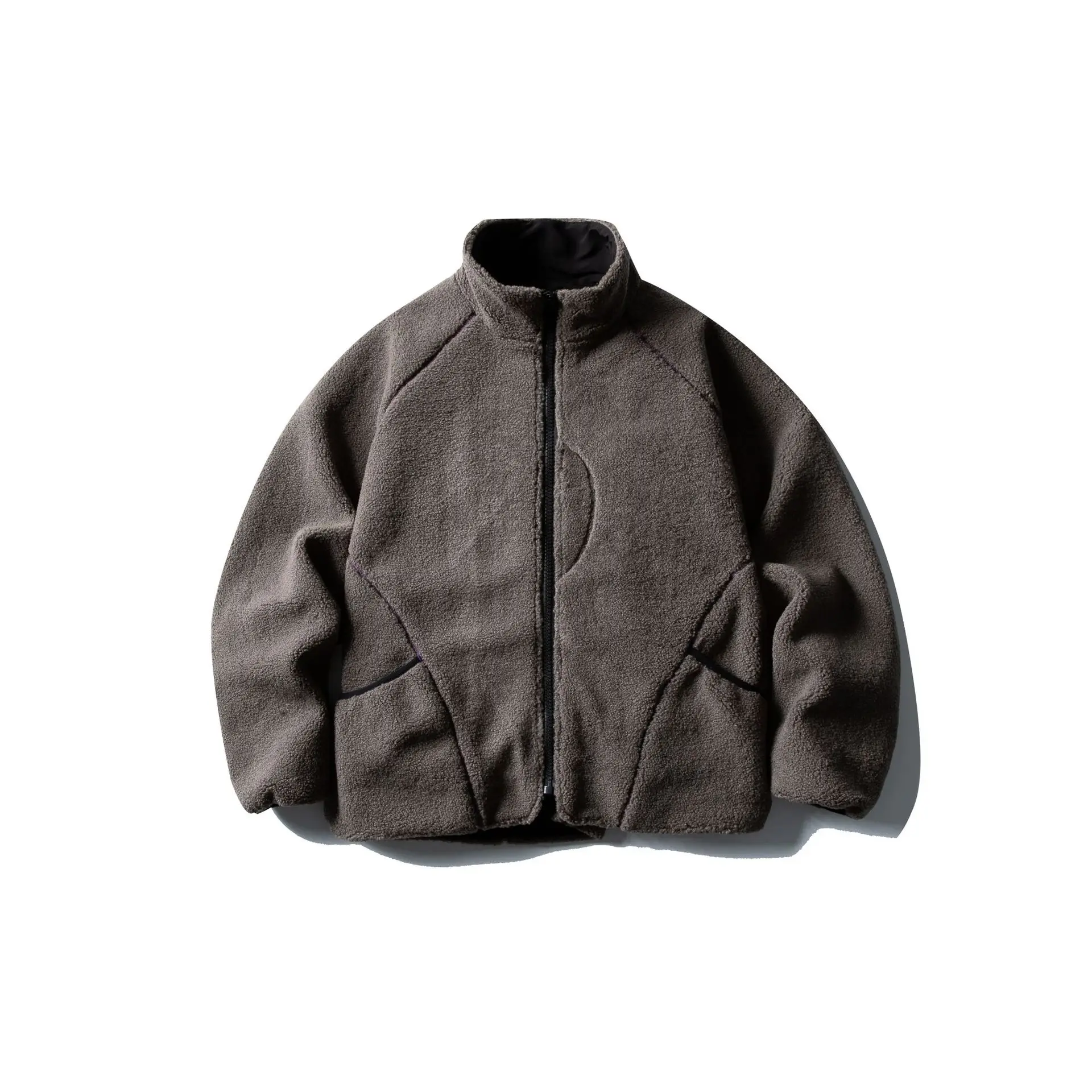 

Retro Trendy Winter Shearling Thickened Stand Collar Unisex Warm Versatile Cotton Padded Jacket