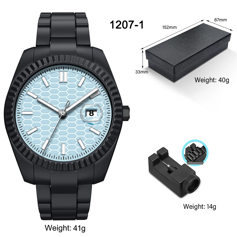 Merkhorloges voor heren Arabische cijfers Horloges Quartz-horloges voor heren Datum Lichtgevende datum Kalenderhorloges Waterdicht