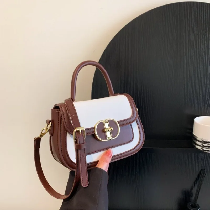 

Luxury Tote Messenger Purse Shopper Solid Color Commuter Elegant Leather Diaper Bag For Women Large Capacity Tote
