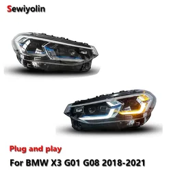 Car Accessories Headlight led For BMW X3 G01 G08 2018-2021 Laser Auto DRL Fog Trailer lamps Turning Signal Voiture Plug And Play