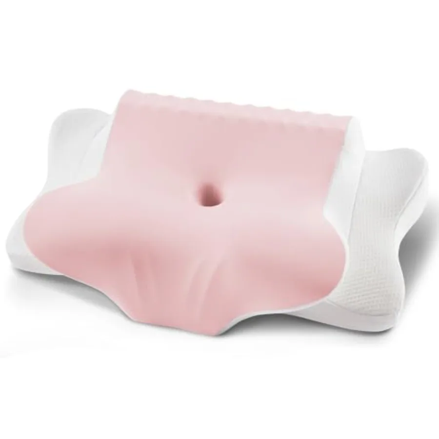 

Подушка для кемпинга из пены с эффектом памяти, охлаждающая, эргономичная, двусторонняя, ортопедическая для шеи и шейного отдела позвоночника, с наволочкой из ледяного шелка, дышащая