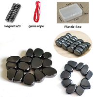 Polished Black Lodestone Magnet Multi-functional Magnetic Block Relieve Stress Entertainment Magnetic therapy Fridge Magnets DIY