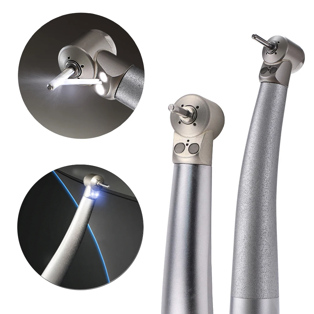 Dental Small Head Double LED Mini Head High Speed Handpiece for Dental Lab Kids Hand Piece Push Button dentistry tools