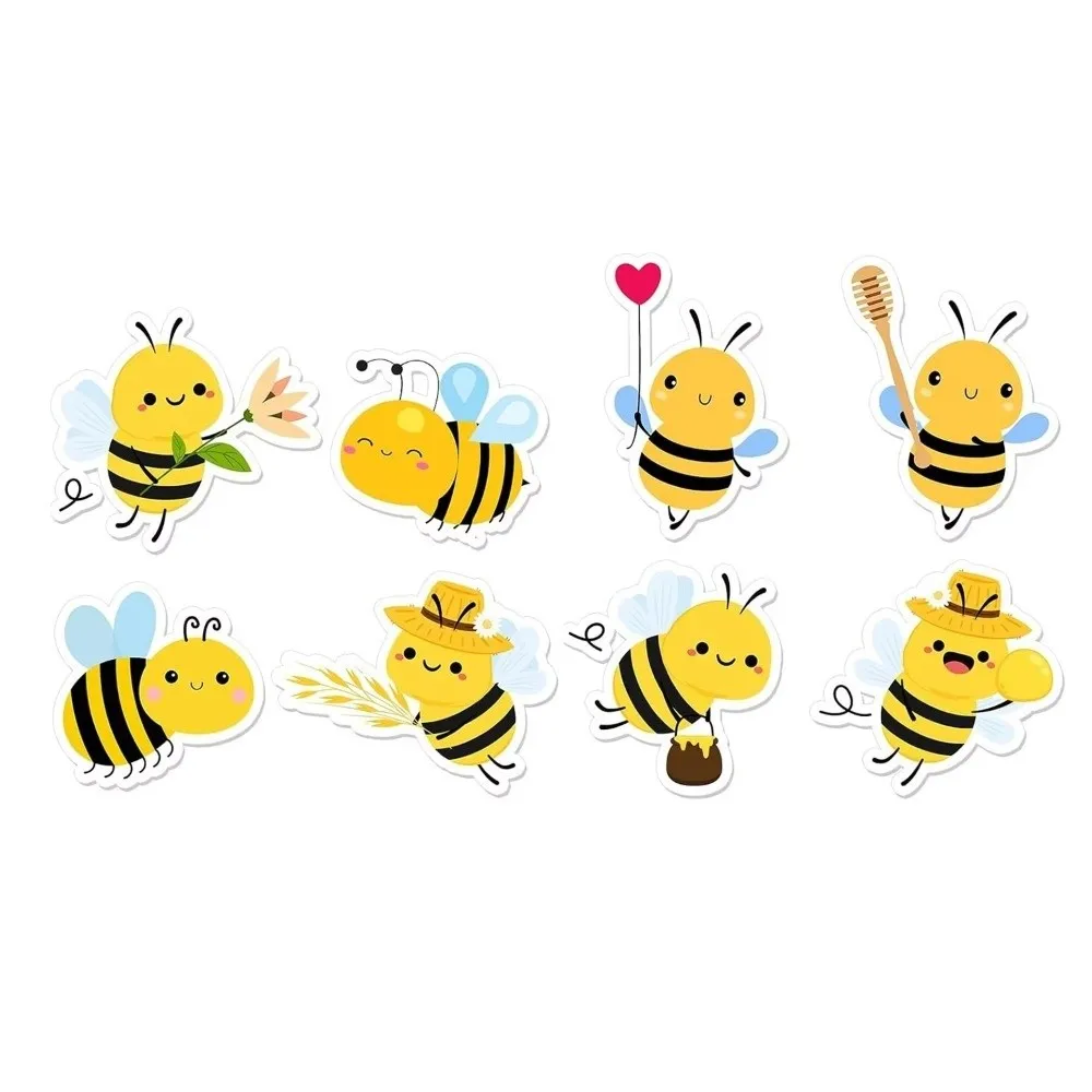 DIY Bee Stickers Bee Self-Adhesive Guitar Sticker Waterproof Decoration Sticker Decor for Water Cup Computer - view 5