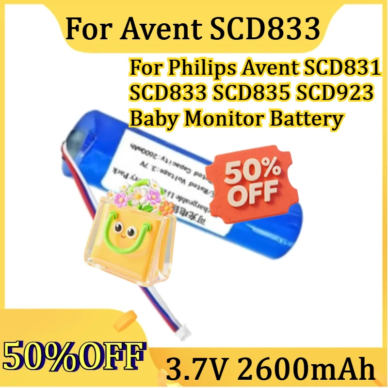 

For Philips Avent SCD831 SCD833 SCD835 SCD923 Baby Monitor Battery New 3.7V 2600mAh/3400mAh High Quality Battery