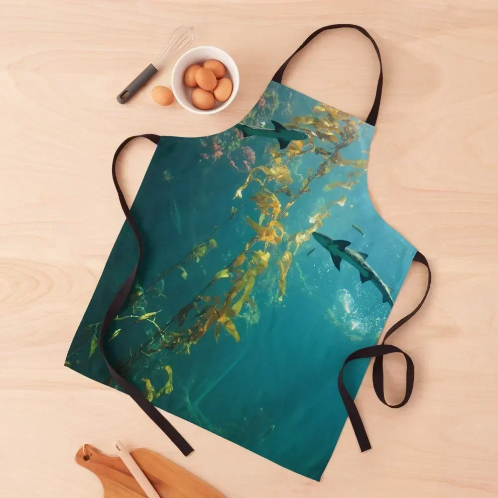 

ocean lovers gift, wonderful landscape under water Apron Cooking Clothes Woman Work esthetician For Woman Apron