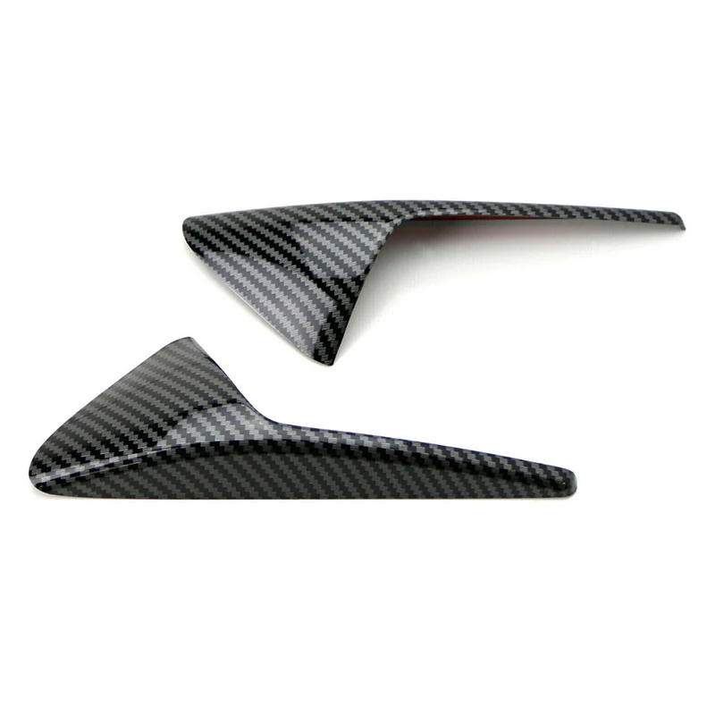 2 قطعة سيارة بدوره إشارة غطاء علامات جانبية غطاء مرآة الكاميرا ملصقات الكسوة ل تسلا نموذج 3 X S ألياف الكربون الأسود السيارات التصميم