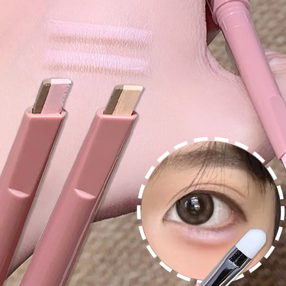 Crayon sous les yeux bicolore 2 en 1, surligneur éclaircissant, bâton d'ombre rose nu, Aegyo Sal couché, ver à soie, maquillage pour cils Eeyshadow