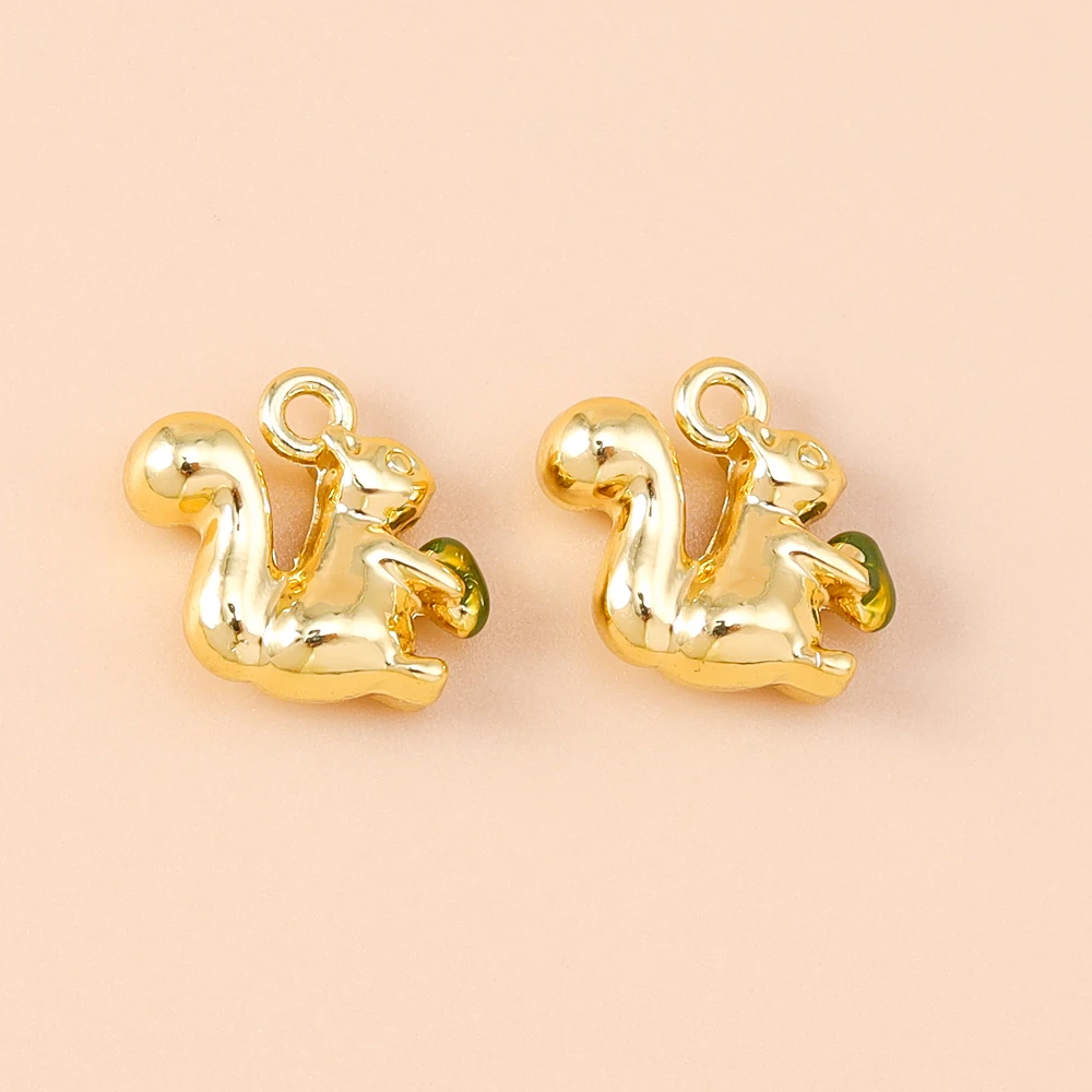 Leslie 5 Stück süße Mini-Tier-Anhänger Igel Frosch Vogel Schnecke Kaninchen Charm-Perlen für Sterling Silber Armband Schmuckherstellung DIY – Detail 9