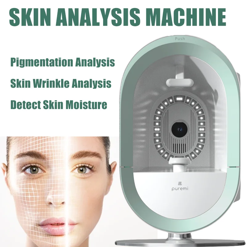 2024 Schoonheidssalon Nieuwe 3D-technologie Professionele Ai 12 Spectrale Gezicht Huidanalysator Rimpels Vlekken Poriën Acne Analyze