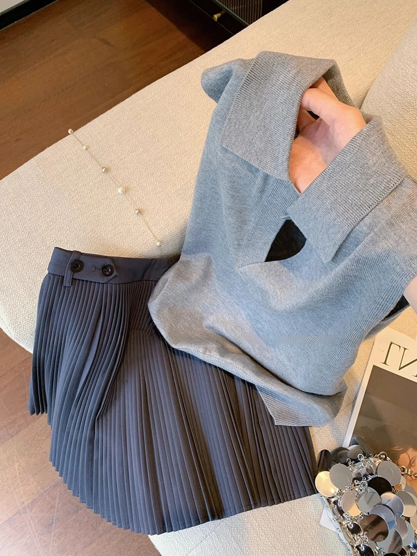 

Простой пуловер с пуловером, жилет, приятный для кожи, модный летний дизайн, вязаный топ, универсальный удобный корейский слей