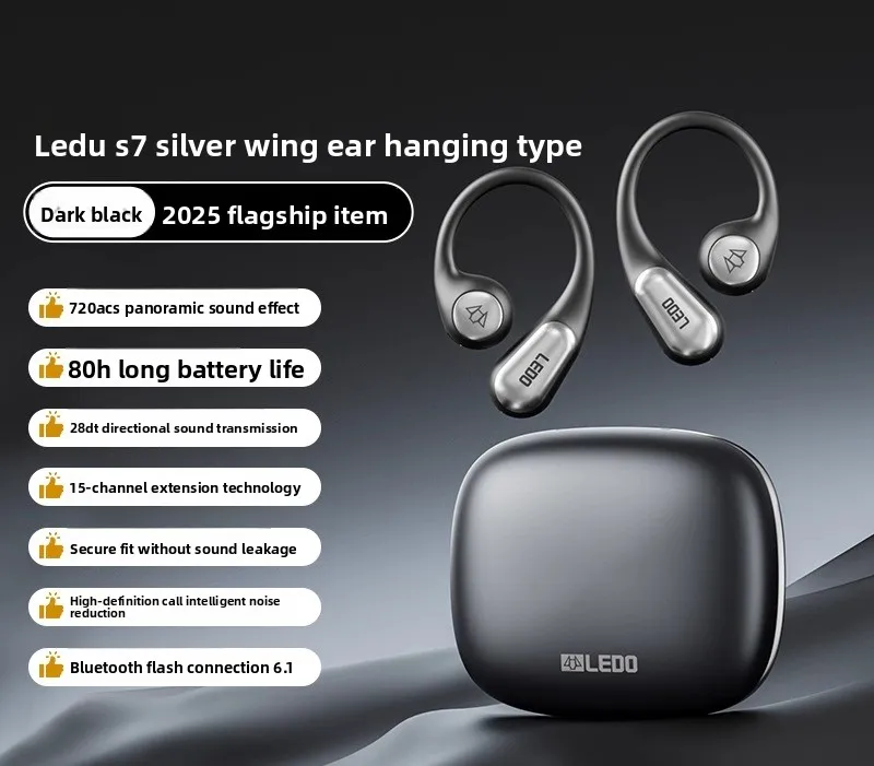 

Ledu Bluetooth Earphones Wireless Over-Ear 2025 New Bone Conduction Open Ear Non-In-Ear Sports