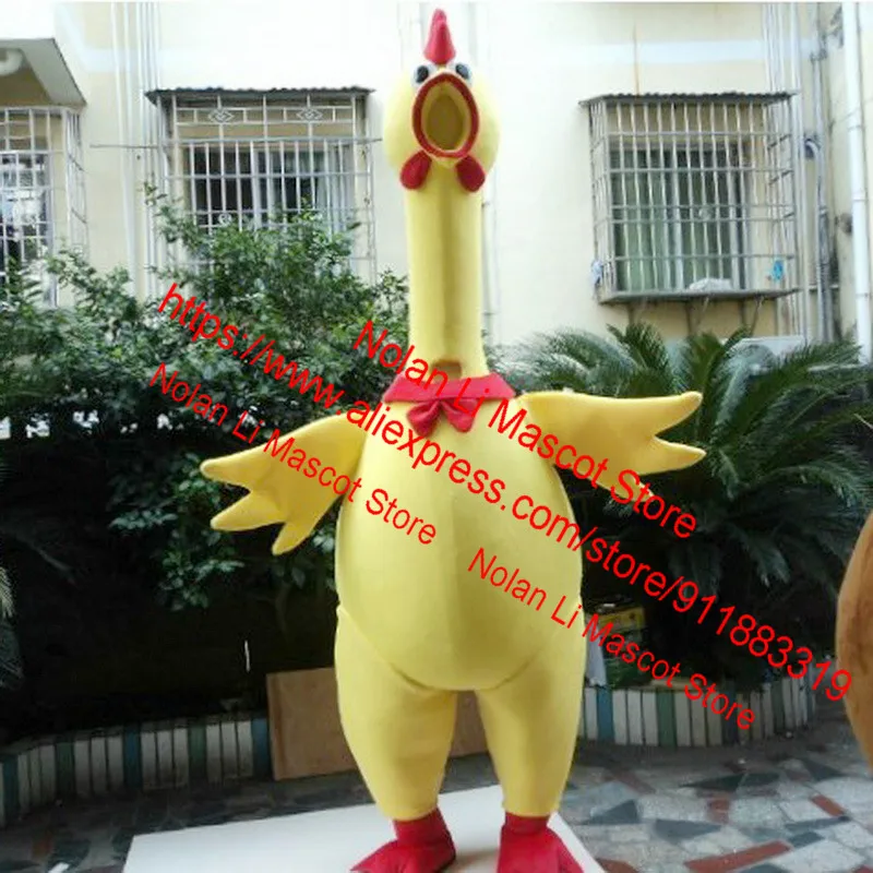 High Quality EVA Material Screaming Chicken Mascot Costume Cartoon Suit Birthday Party Cosplay Masquerade Adult Size 979