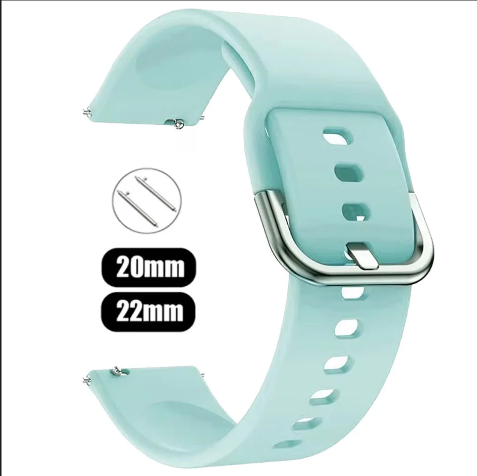 20mm/22mm Silicone band For Amazfit GTS 4/3/2e/GTS2 Mini/GTR 42mm/47mm/GTR 4/3 Pro/2/2e Sport Watch Bracelet Amazfit bip strap