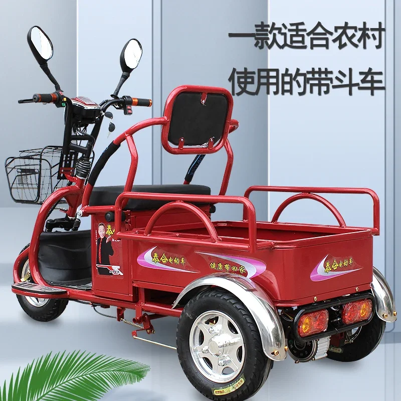 Electric tricycle to pick up and drop off children, adults, elderly people, new family small truck, battery car, tricycle