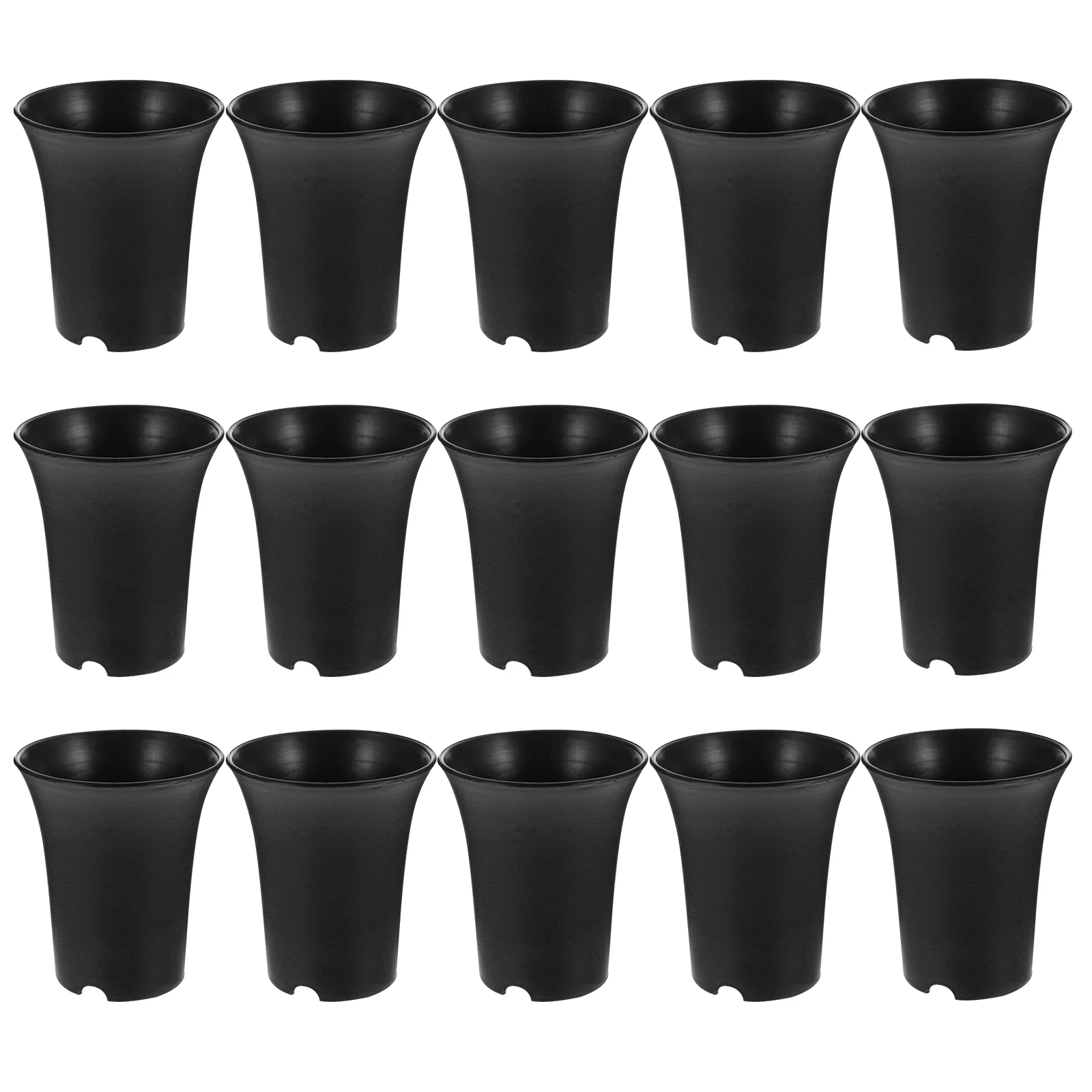 15 Pcs Flowerpot Indoor Plant Planting High Barrel Waist Succulents Simple Planter Plastic