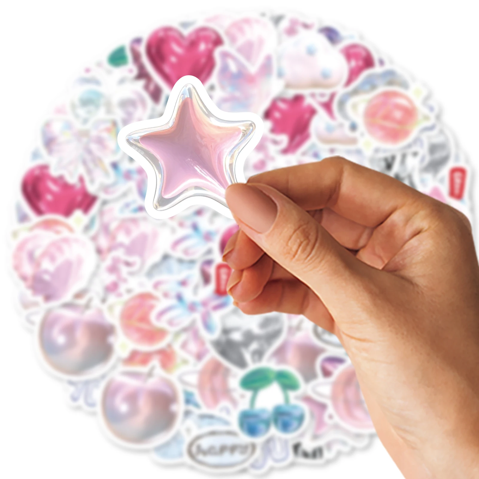 46pcs Love Balloon Cute Graffiti Stickers Decorated Notebook Water Cup Diary Suitcase Guitar Classic Toy Scrapbook DIY Decal image 2