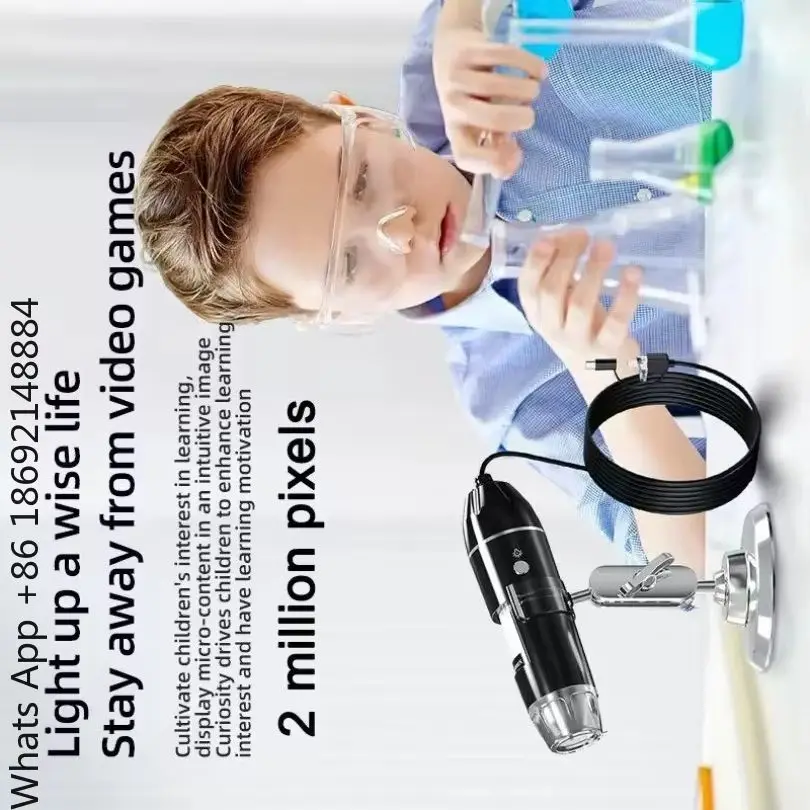 1600X 3in 1 Digital Microscope Camera Electronic Microscope Spot