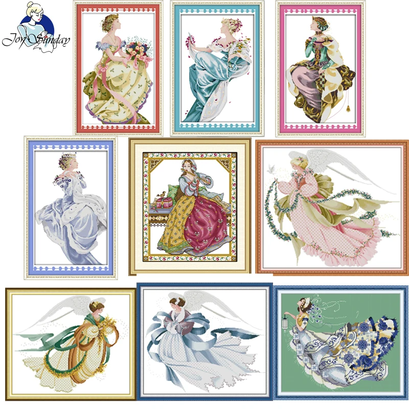 

Cross Stitch Kit Beautiful Angel Character Needle Handmade Embroidery Set for Wall Decora Craft Gift Starter Kit Joy Sunday