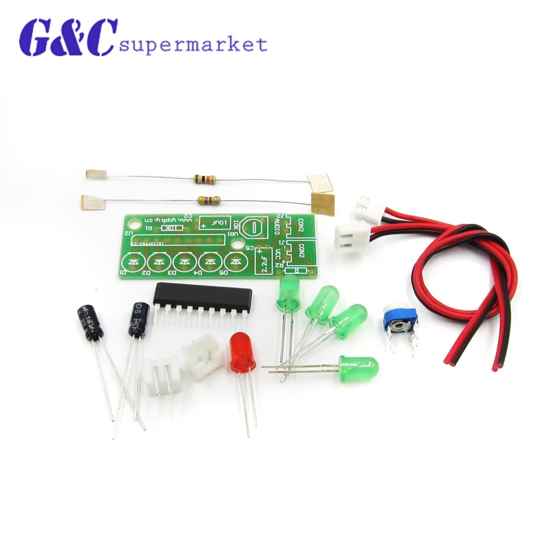 NEW KA2284 DIY KIT Audio Level Indicator Suite Trousse DIY Electronic Kit Parts 5mm RED Green LED Level Indicating 3.5-12V