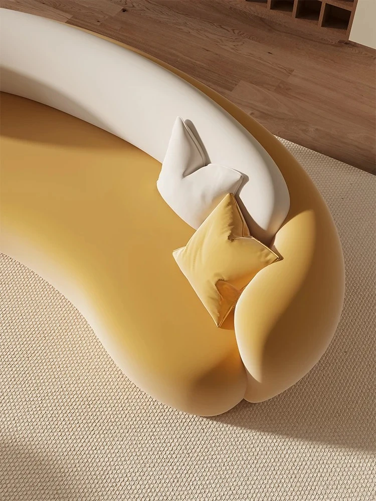 

Curved special-shaped sofa simple light luxury B & B beauty salon clothing store office rest area