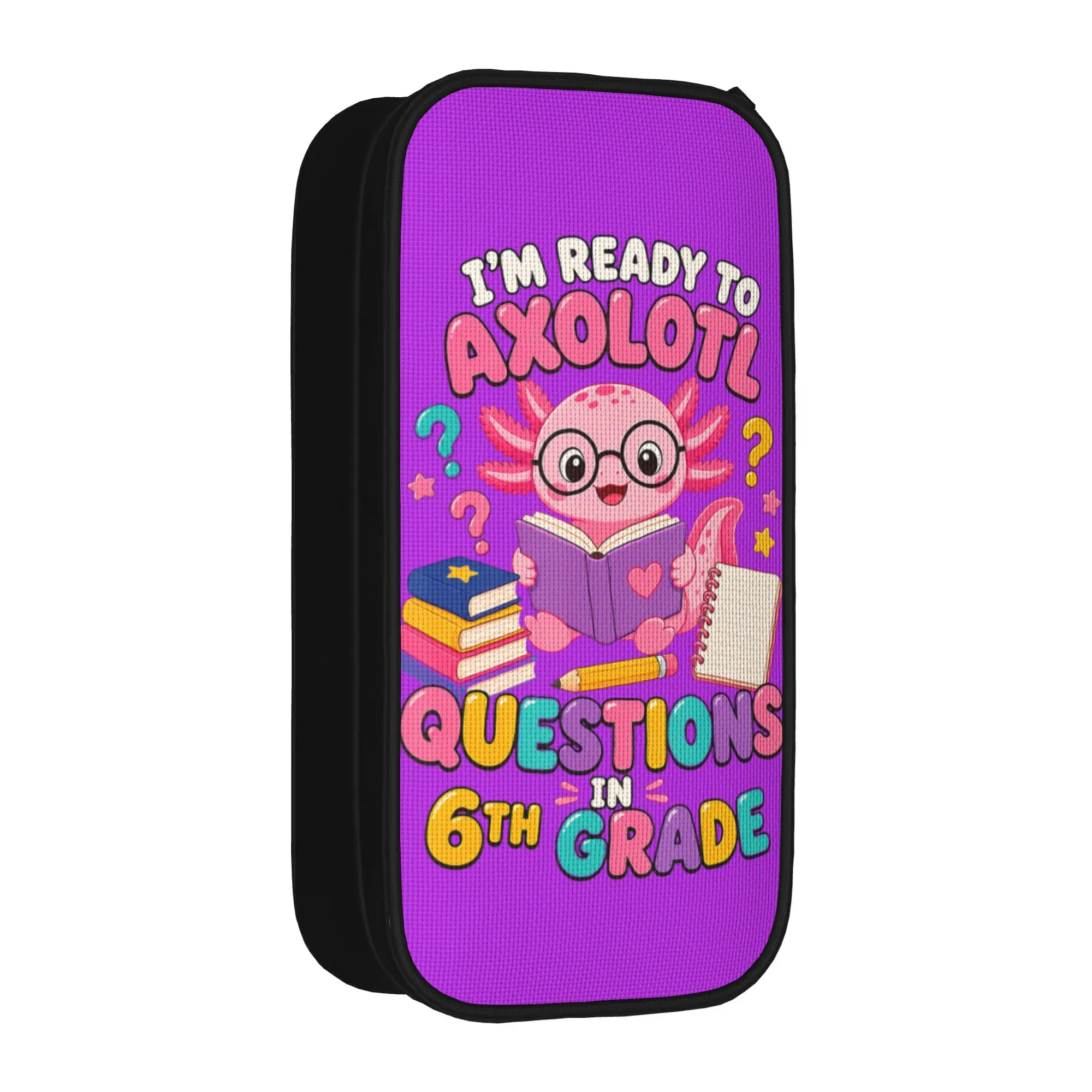 Axolotl Questions 6th Grade Girls Back to School Pencil Cases  Pencilcases for Girl Large Bags School Supplies Stationery