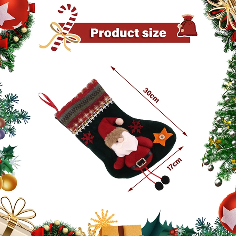 Nieuwe 3-delige kerstsokken Kerstman rendieren en sneeuwpop voor kerstvakantie feestdecor