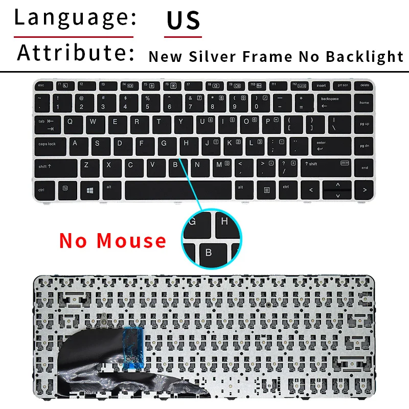 US Russian Laptop Keyboard For HP EliteBook 840 G3 840 G4 848 G3 848 G4 745 G3 745 G4 HSTNN-I33C-4 836308-001 With Backlight