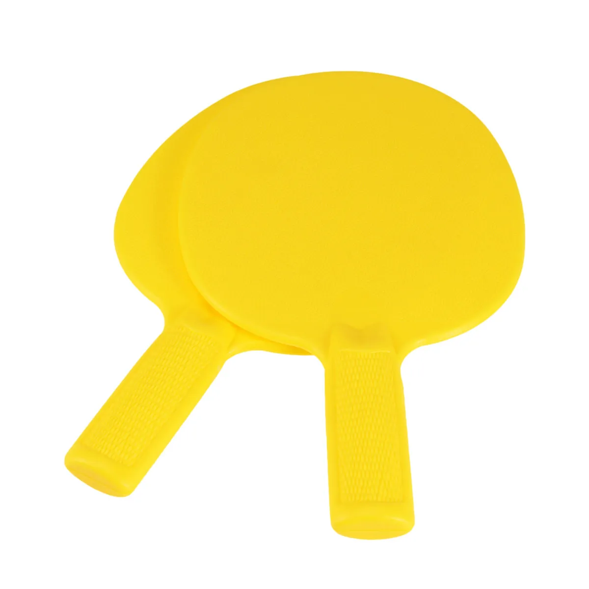 

1 Pair Table Tennis Bats Yellow Plastic Racket Practice Training Ping Pong Paddle for Plastic Racket