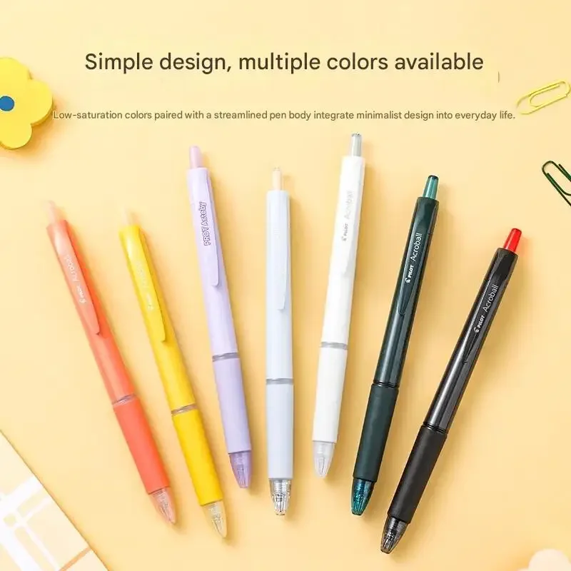 قلم حبر جاف منزلق ناعم من بايلوت أكرو، حبر منخفض اللزوجة، قضيب بسيط، أقلام كتابة شفافة، أدوات يابانية عالية الجودة #3