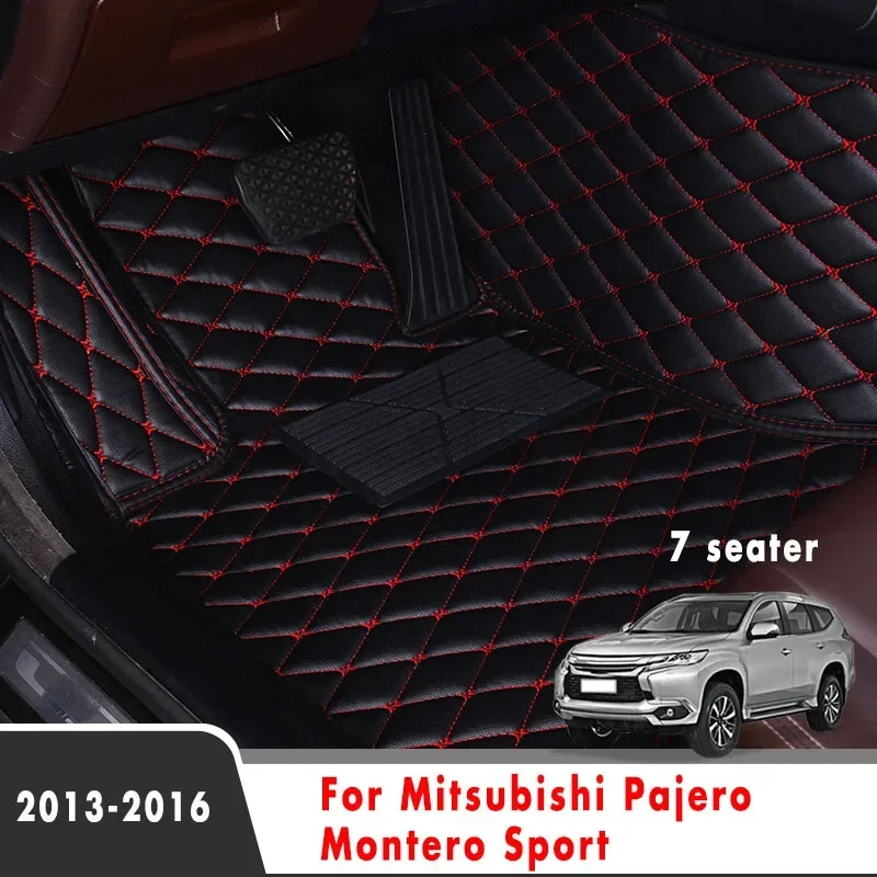 Car Floor Mats For Mitsubishi Pajero Montero Sport 2016 2015 2014 2013 (7 Seater) Carpets Accessories Interior Rugs Automobiles