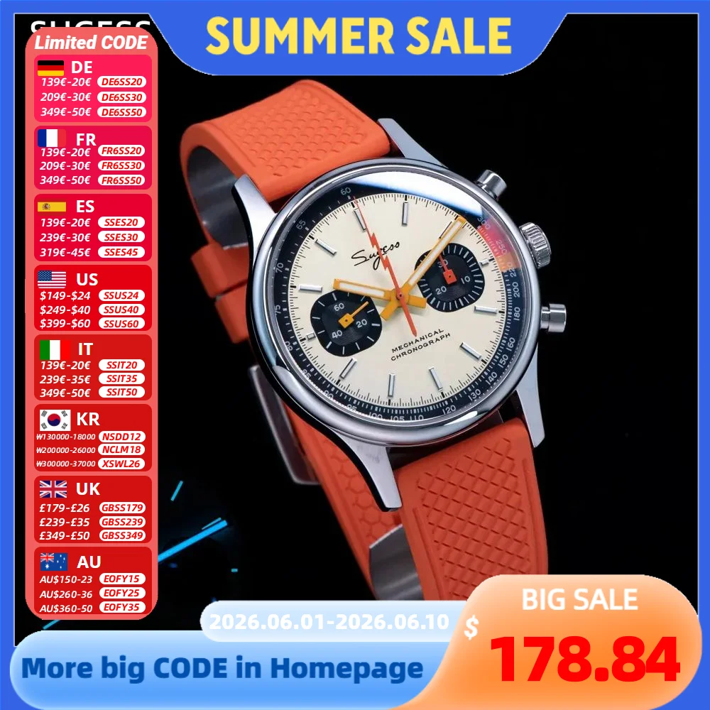 SuGグッズ確認用9    39GalaxyZ関連 Sugess Pilot Mechanical Watch for Tianjin ST19 Chronograph