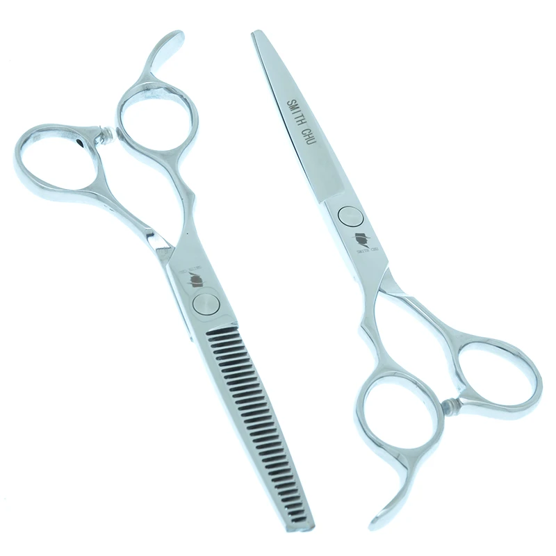 SMITH CHU 5.5/6 inch Professional Left Hand Hairdressing Scissors Thinning Barber Scissor Set 440C Hair Cutting Scissors A0046C