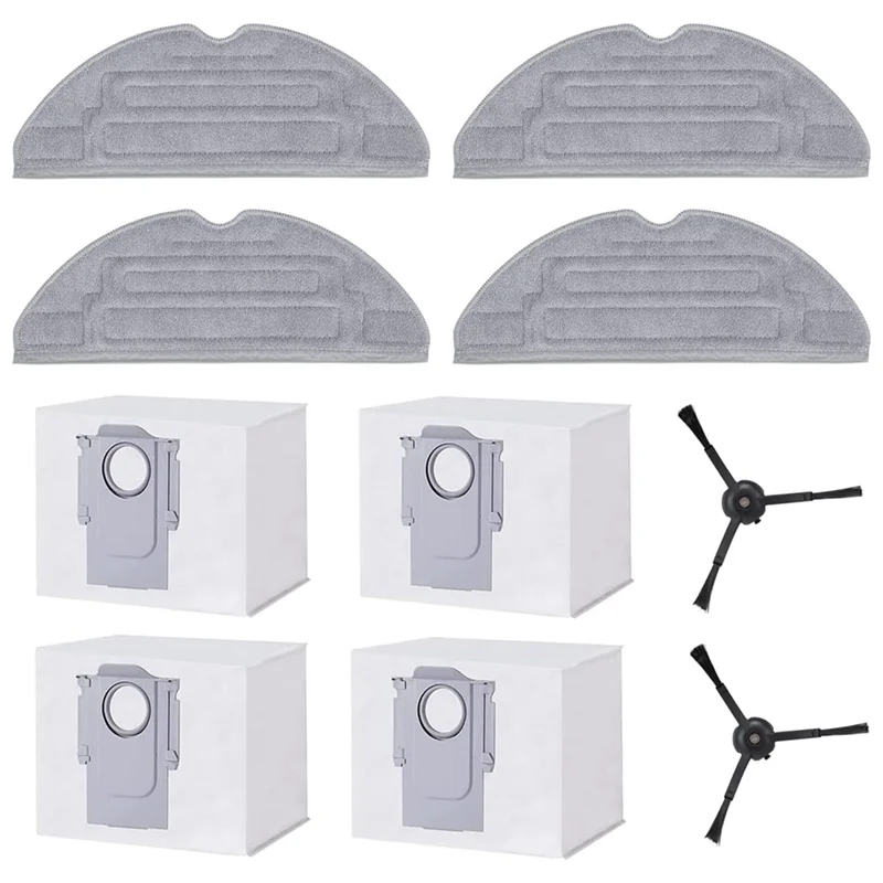 로보락 S8 프로 울트라용 라이트-파츠 액세서리 세트, 먼지 봉투 물티슈 걸레 사이드 브러시, 예비 부품 진공 로봇 액세서리