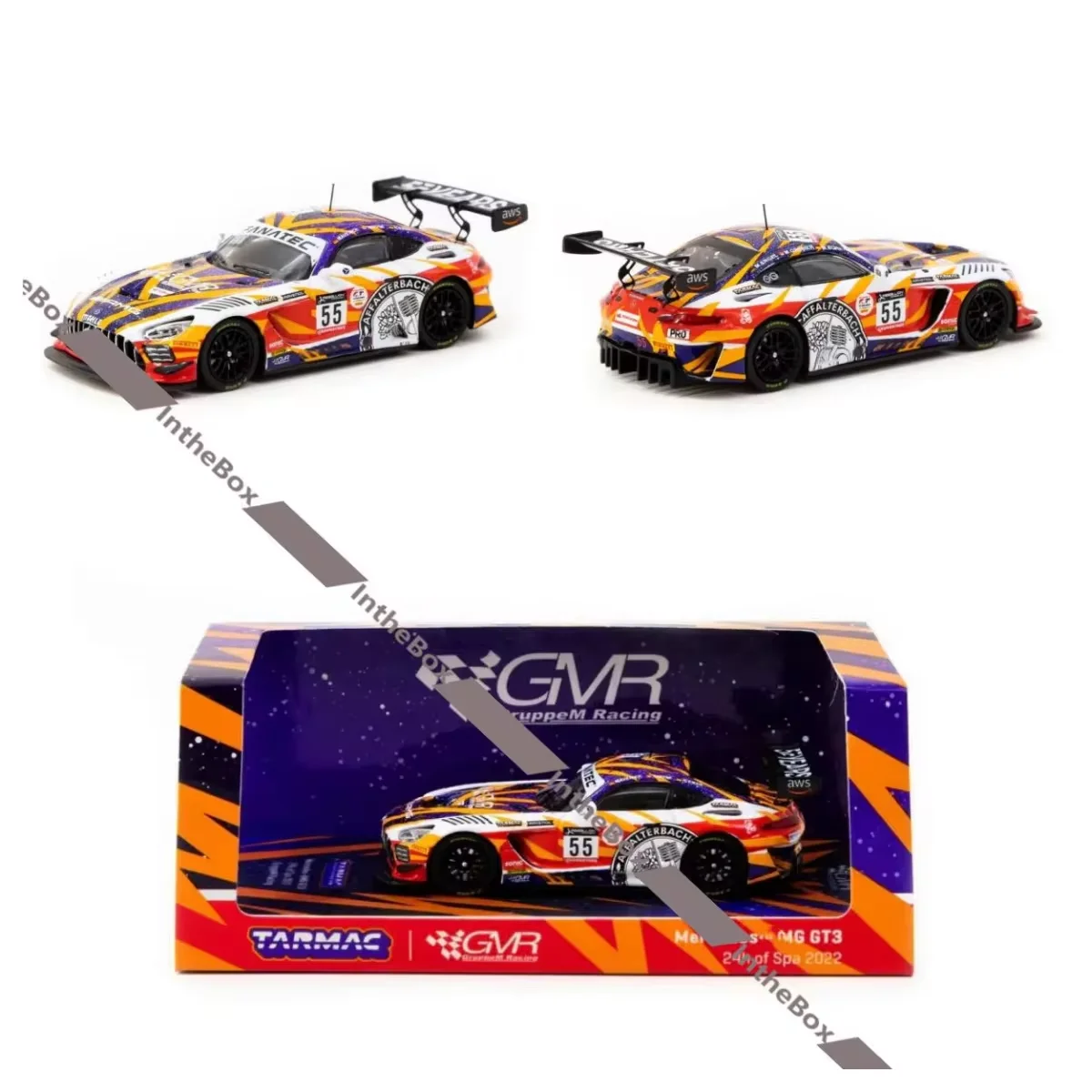 

Tarmac Works 1:64 MB GT3 24 Hours of SPA 2022 #55 Model Car Collection Limited Edition Hobby Toys