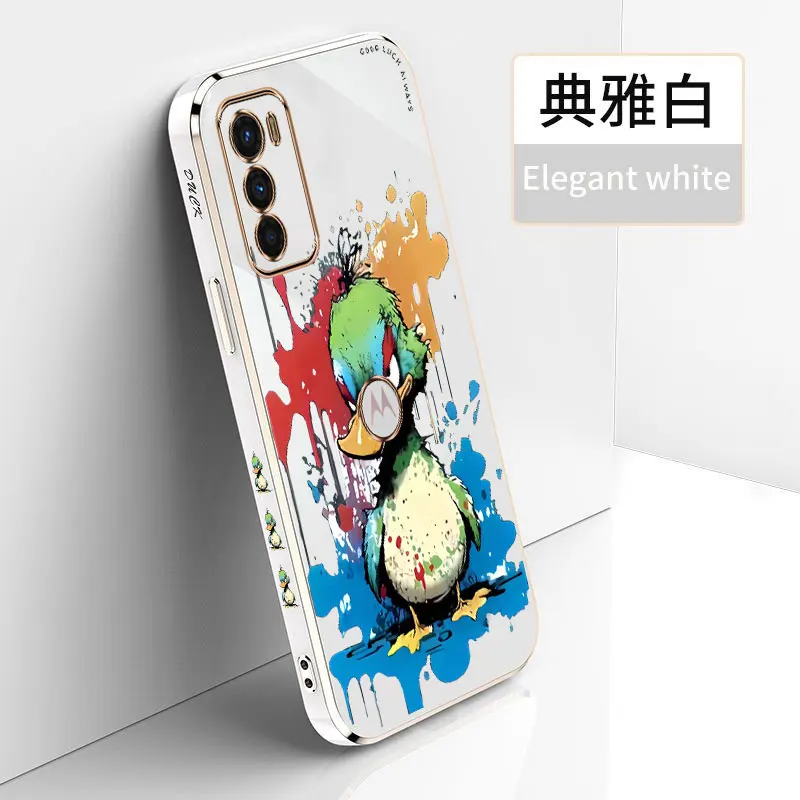 G42 Angry Duck Plating Phone Case For Motorola Moto G42 Cover