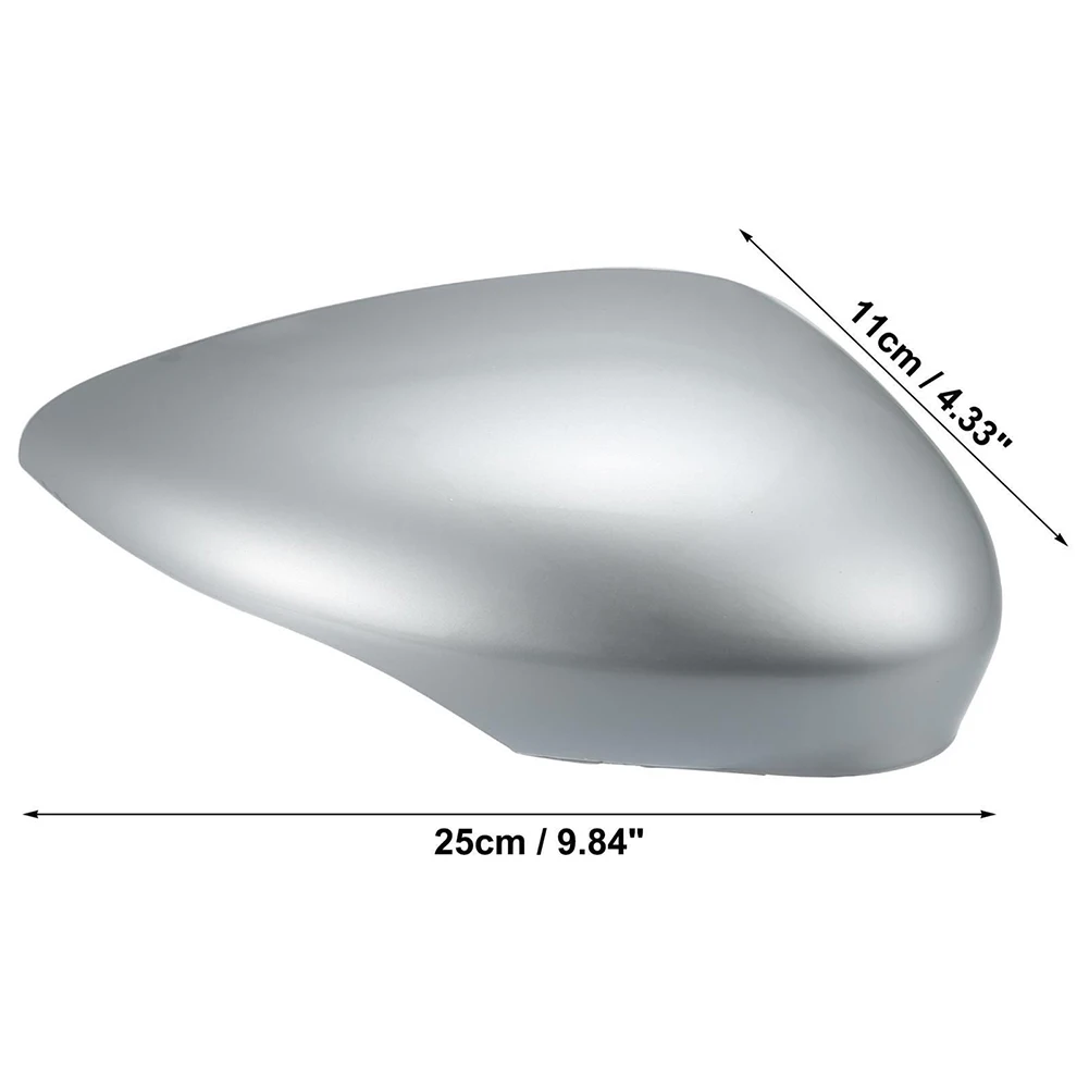 Car Accessories Right Side Wing Mirror Cover Car Mirror Cover Car Side Wing For Ford Fiesta MK7 08-17 Silver Tone