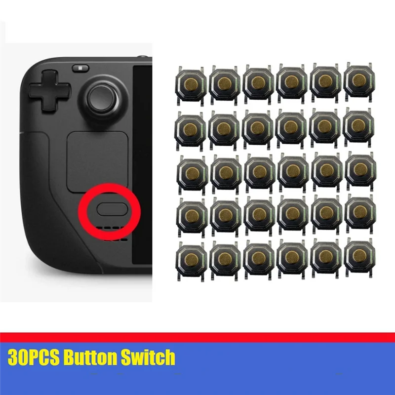 Smart-30 PCS Button Switch As Shown Metal For Steam Deck SETEAM Button Tactile Tact Push Button Micro-Switch