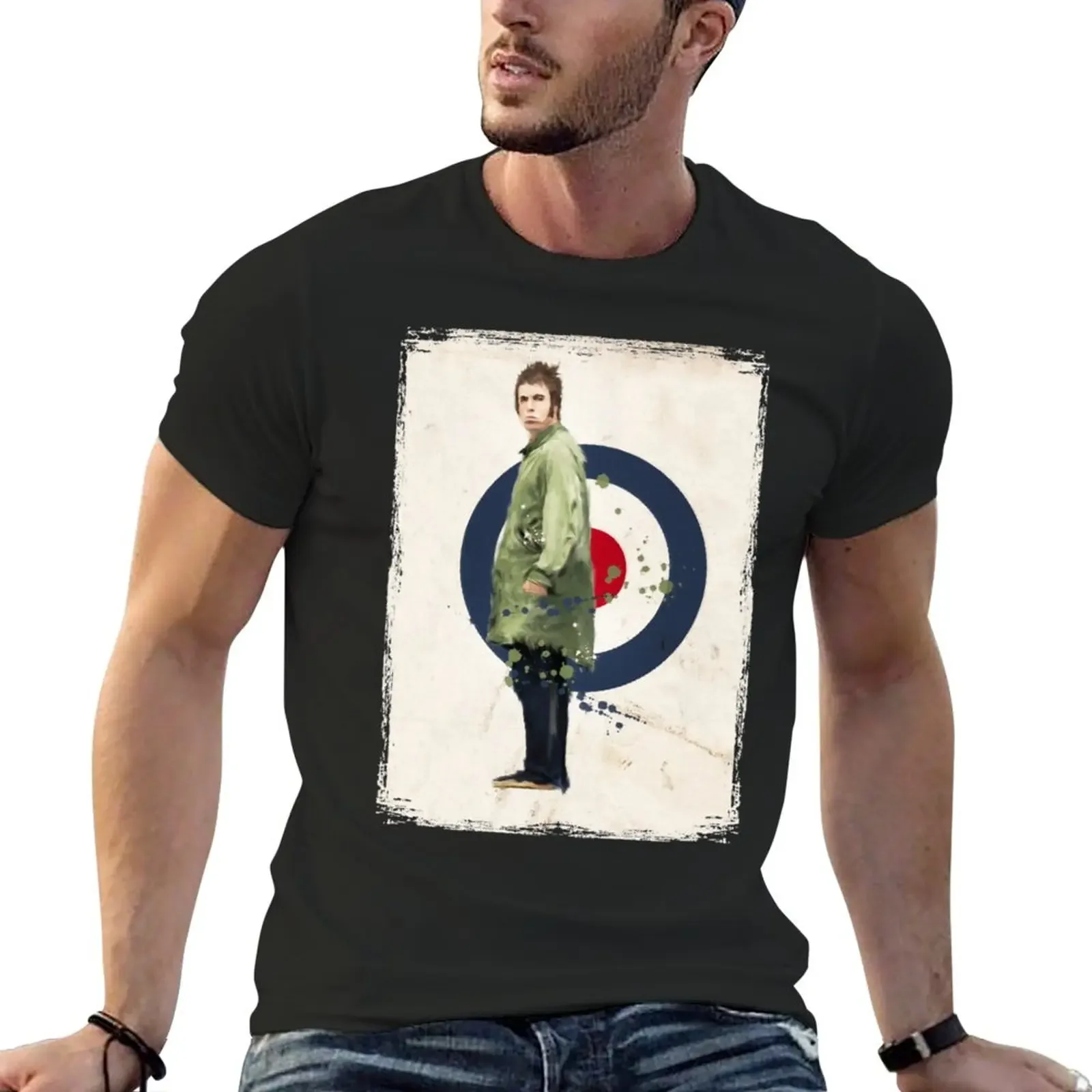 liam gallagher classic art T-Shirt Short sleeve tee blanks heavyweight t shirts for men