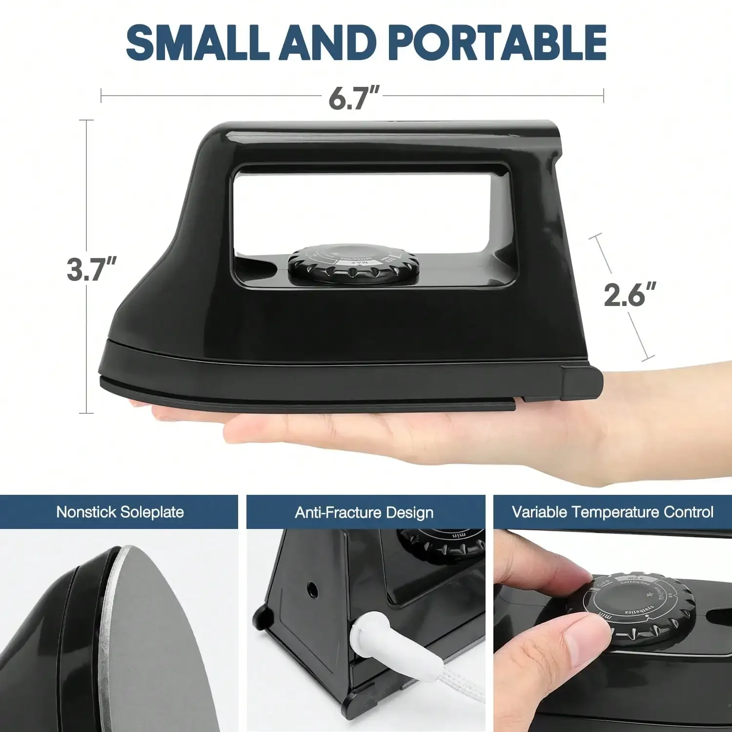 Mini Iron Heat Press, Mini Crafts Iron Handy Heat Press Machine Kit Portable With PVC Doormat For Heat Transfer, Suitable For Beads, T-Shirts, Shoes, DIY Crafts, Vinyl Projects, Hot Press Transfer Printer, Small Iron
