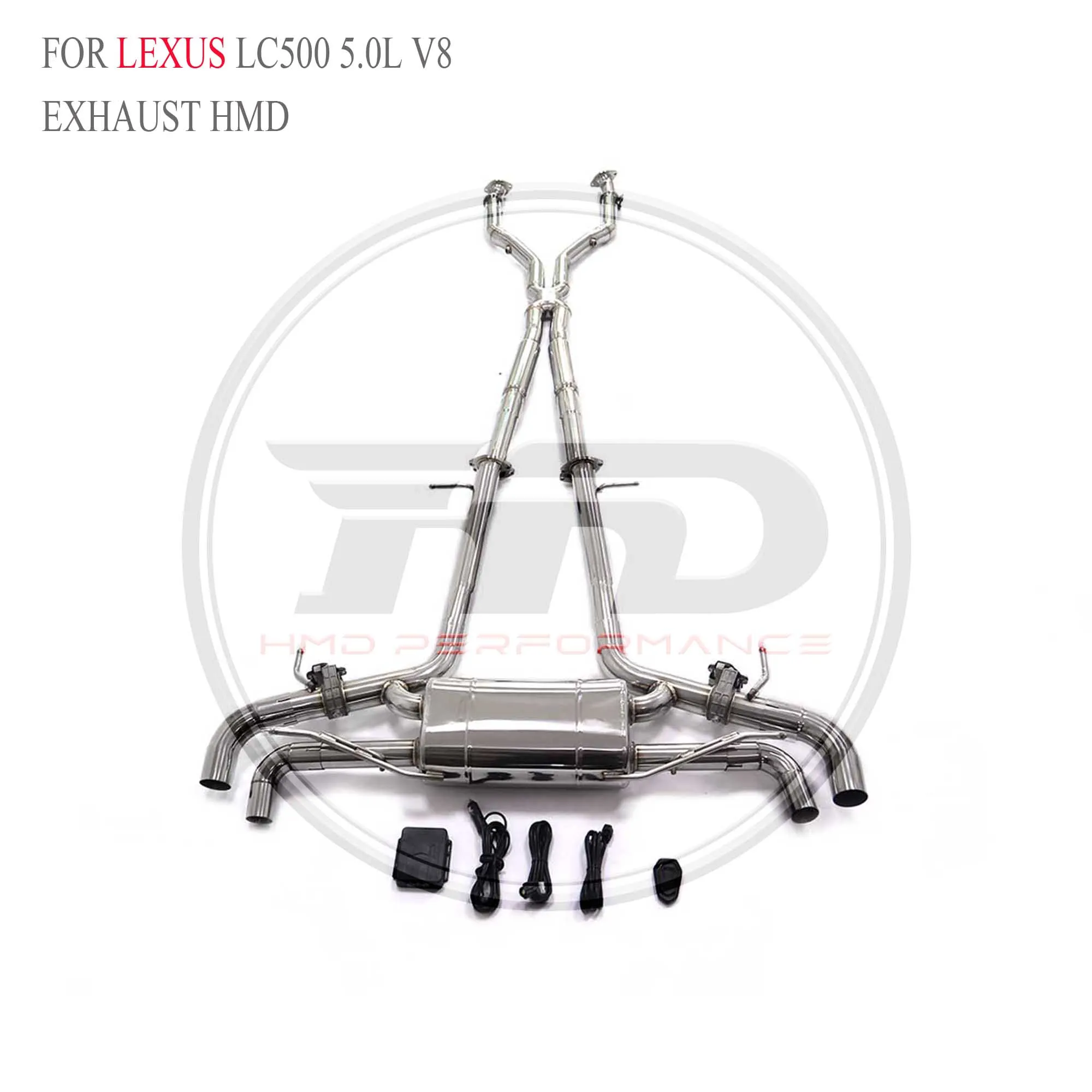 HMD Exhaust System Stainless Steel Performance Catback Lossless installation for Lexus LC500 5.0L V8 Muffler With Valve