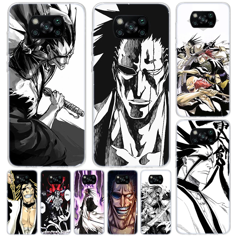 Чехол отбеливатель Zaraki Kenpachi для Xiaomi Poco X5 Pro X4 Gt X3 Nfc M5S M4 M3 чехол для телефона F5 F4 F3 F2 F1 M2 корпус с принтом