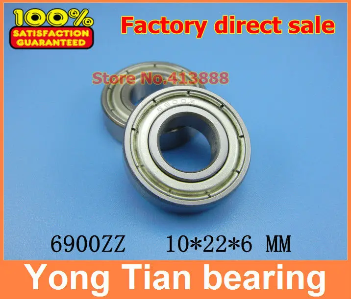 

NBZH Bearing500pcs Free Shipping Thin Wall Deep Groove Ball Bearing 6900ZZ 10*22*6 Mm